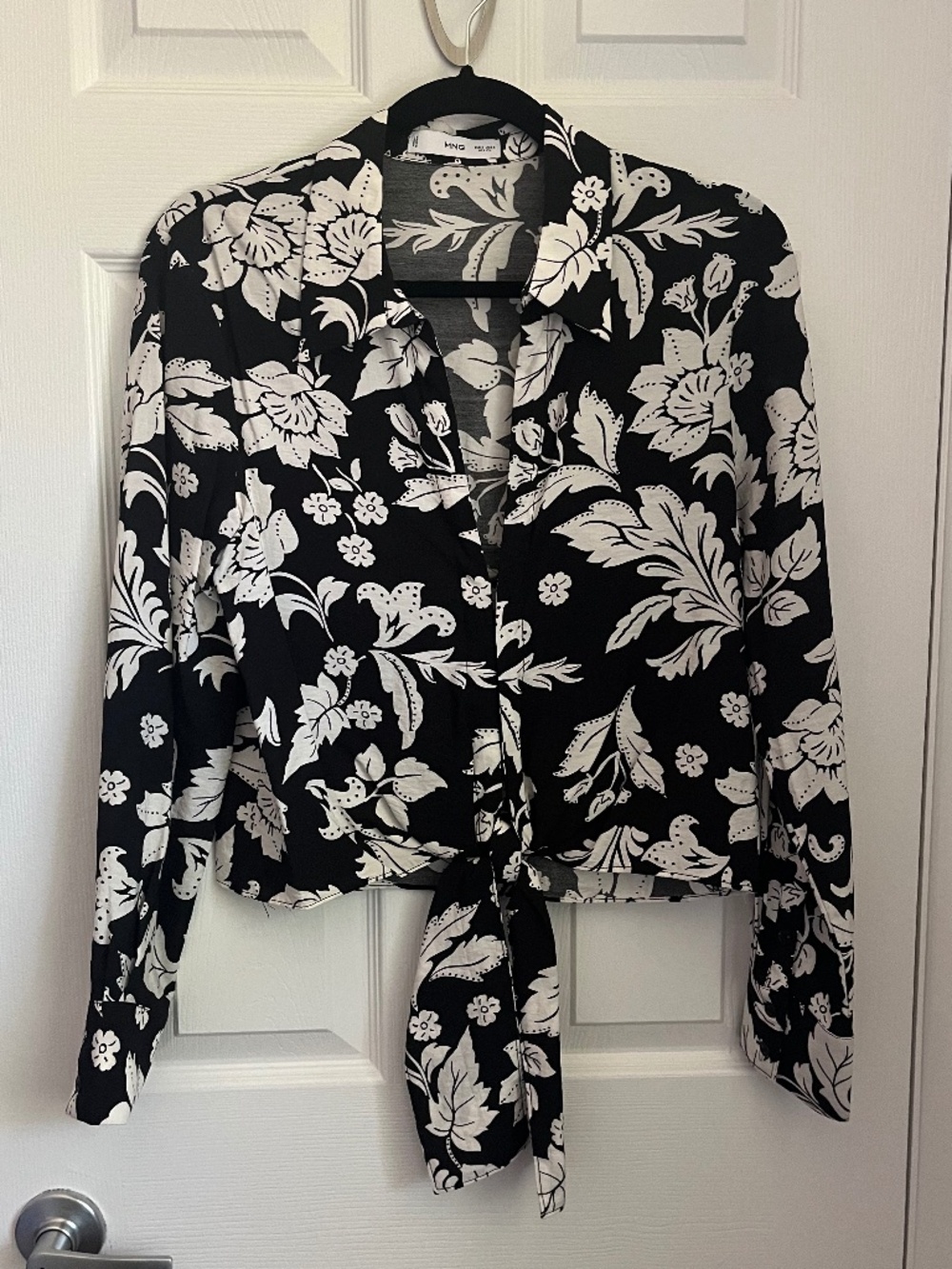 MNG Black and White Top